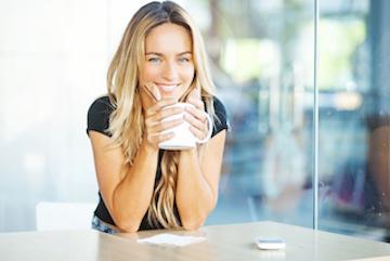fillings lake oswego | woman drinking coffee
